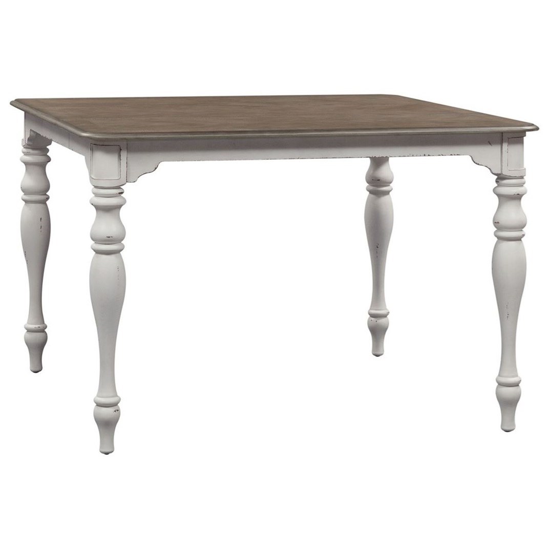 Liberty magnolia manor antique white extendable rectangular cheap dining table